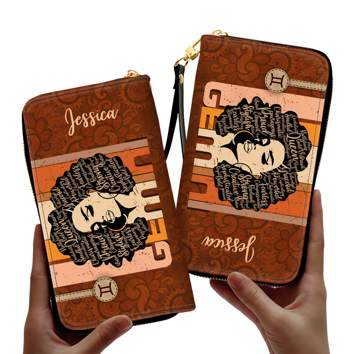 Horoscope - Personalized Leather Clutch Purse STB156