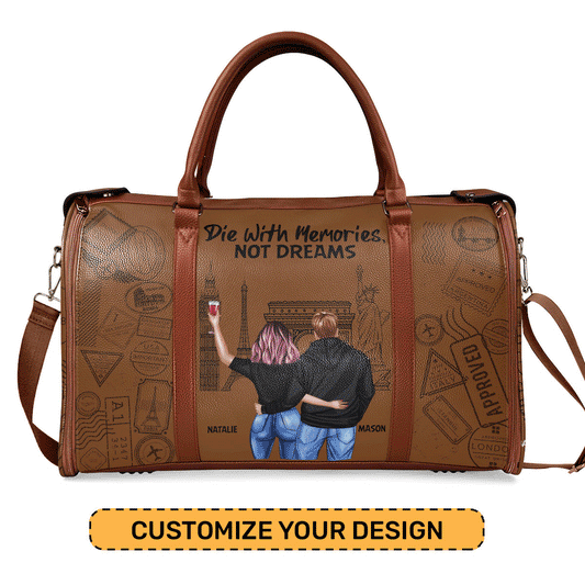Travel Partners For Life - Personalized Leather Duffle Bag SBDBN48