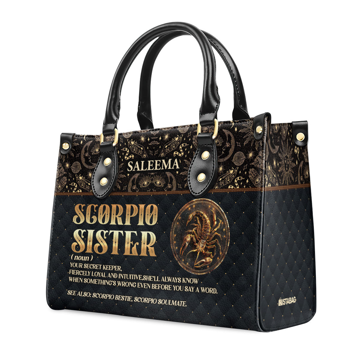 Sister Zodiac Sign - Personalized Leather Handbag SBLHBLM2071M