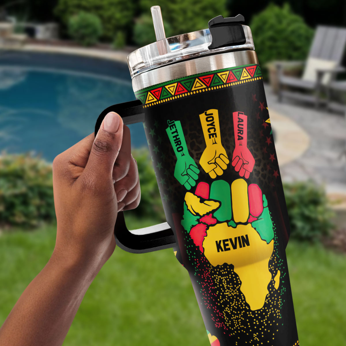 Dope Black Dad - Personalized Stainless Steel Tumbler