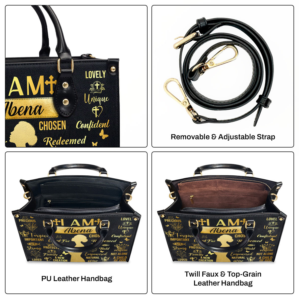 I Am Chosen - Personalized Leather Handbag