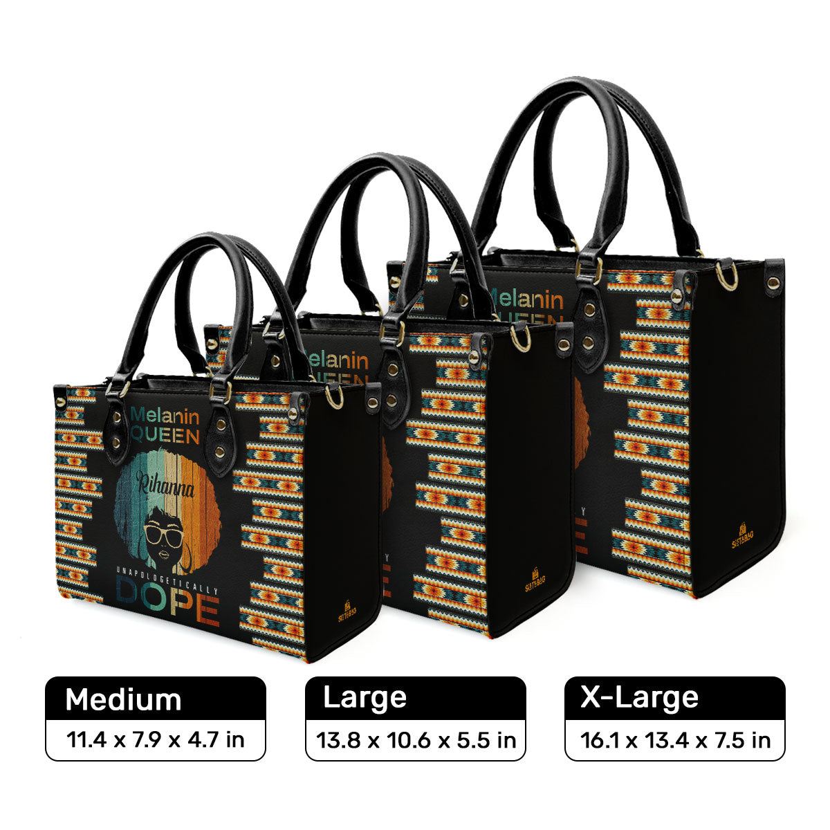 Melanin Queen - Personalized Leather Handbag SB31