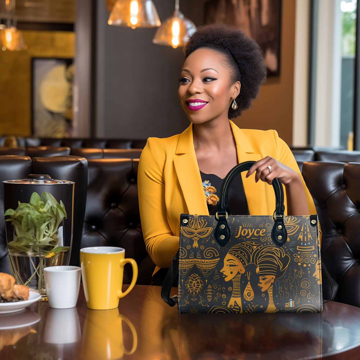 The Ancient Time Unique Texture - Personalized Leather Handbag STB15