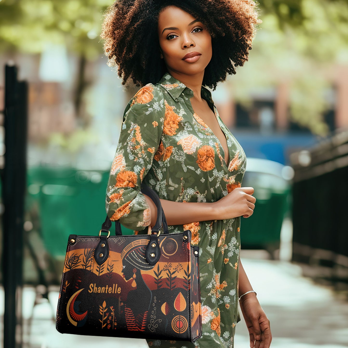 Black Beauty - Personalized Leather Handbag SB108