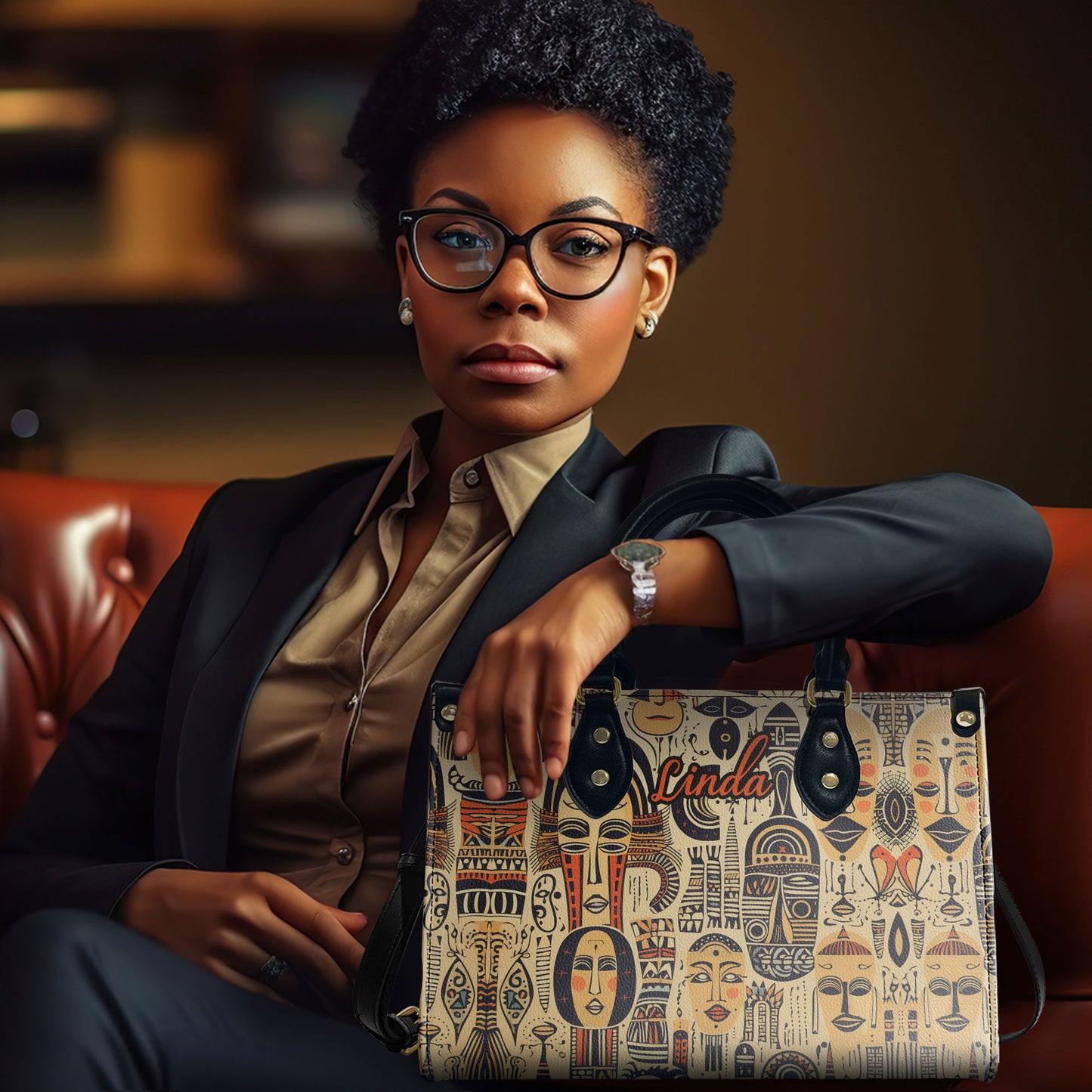 The Ancient Time - Personalized Leather Handbag STB19