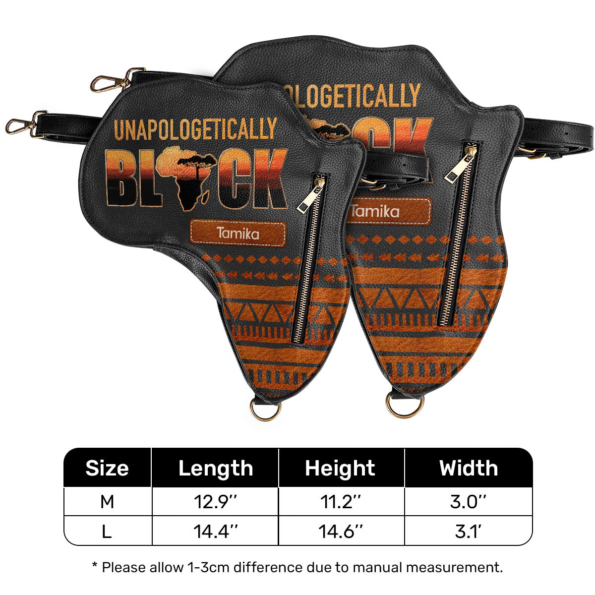 Unapologetically black - Personalized Africa Bag AB02