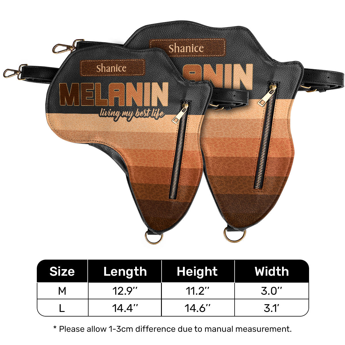 MELANIN - Living My Best Life - Personalized Africa Bag AB04