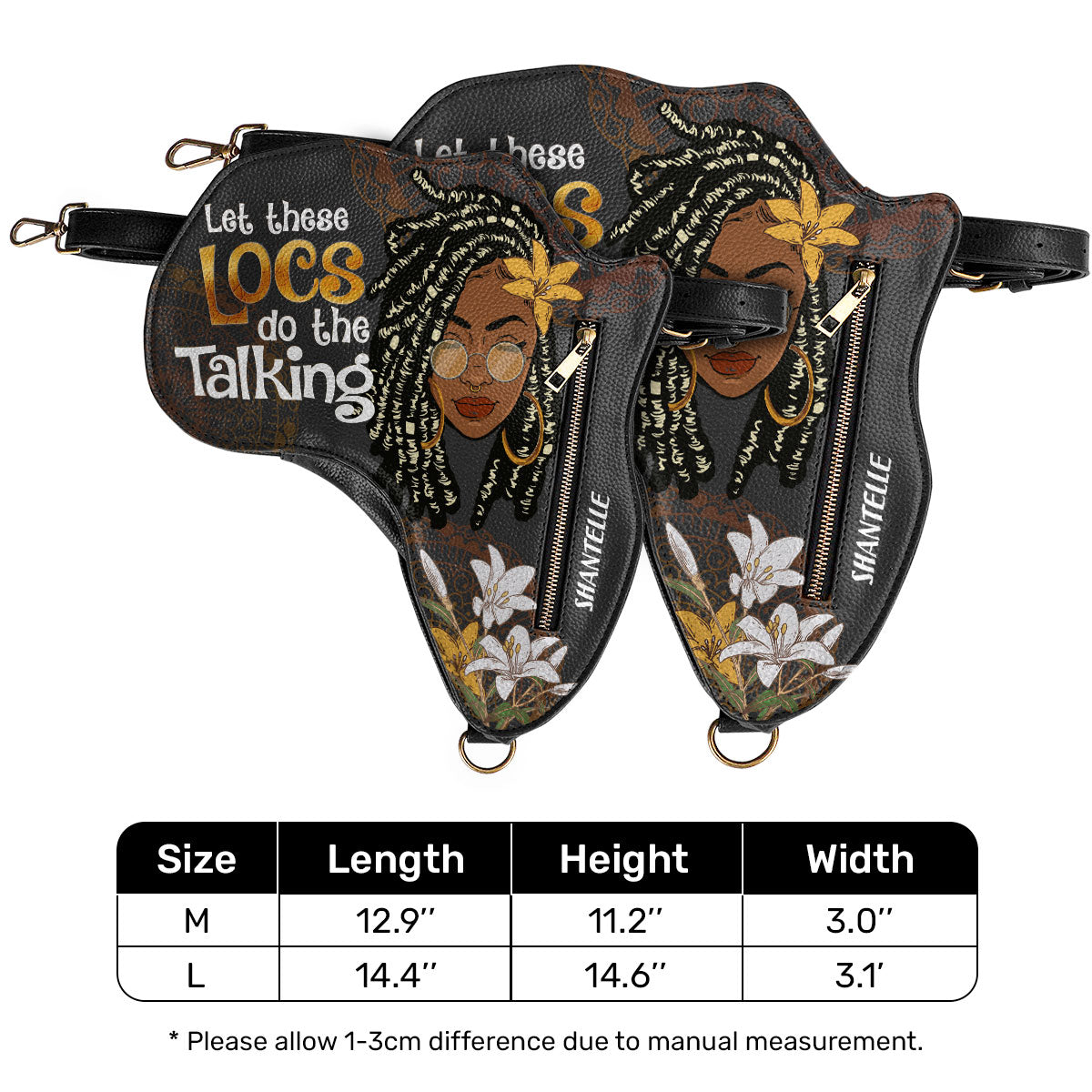 Let These Locs Do The Talking - Personalized Africa Bag AB07