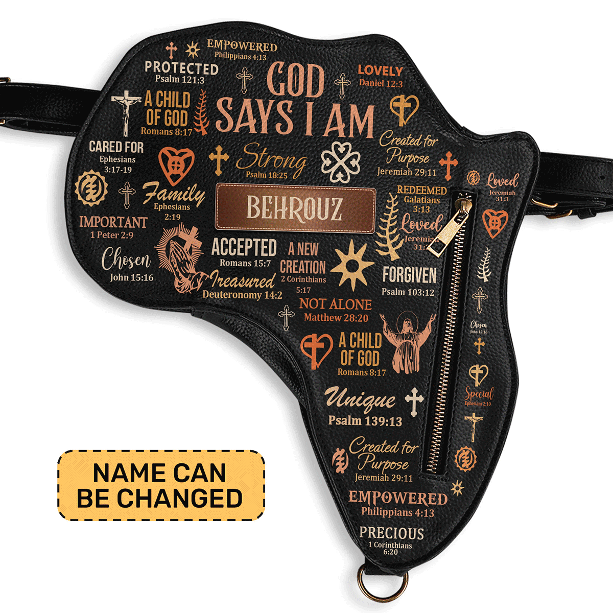 God Says I Am - Personalized Africa Bag ABM01
