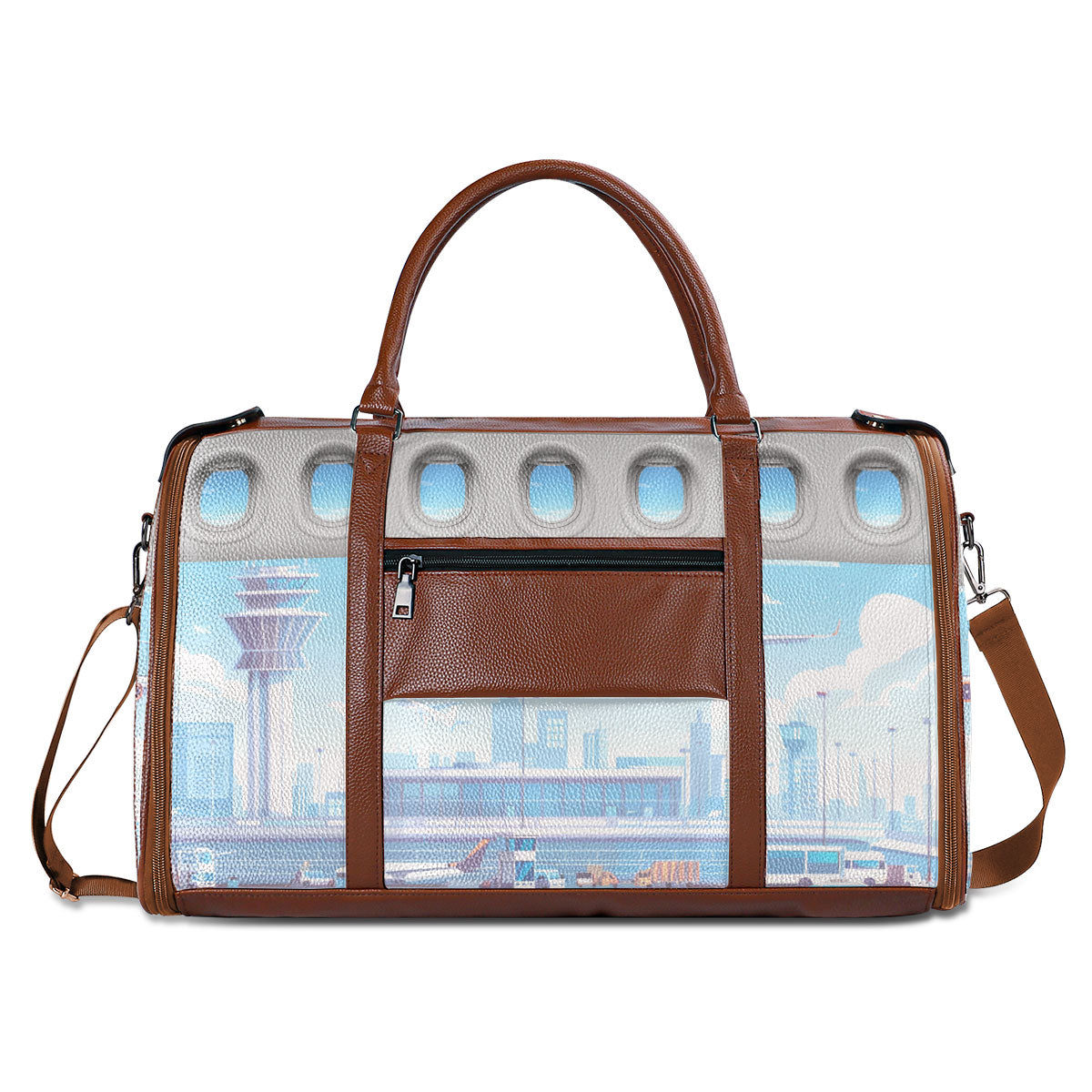 Just A Girl Who Loves Traveling - Personalized Leather Duffle Bag SBDBN50