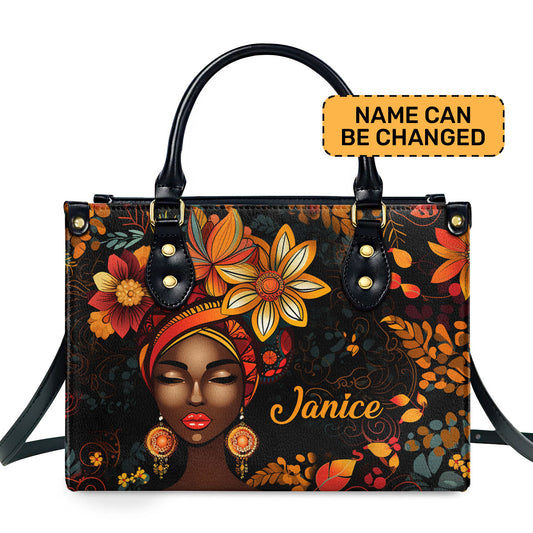 Radiant Roots - Personalized Leather Handbag SB103