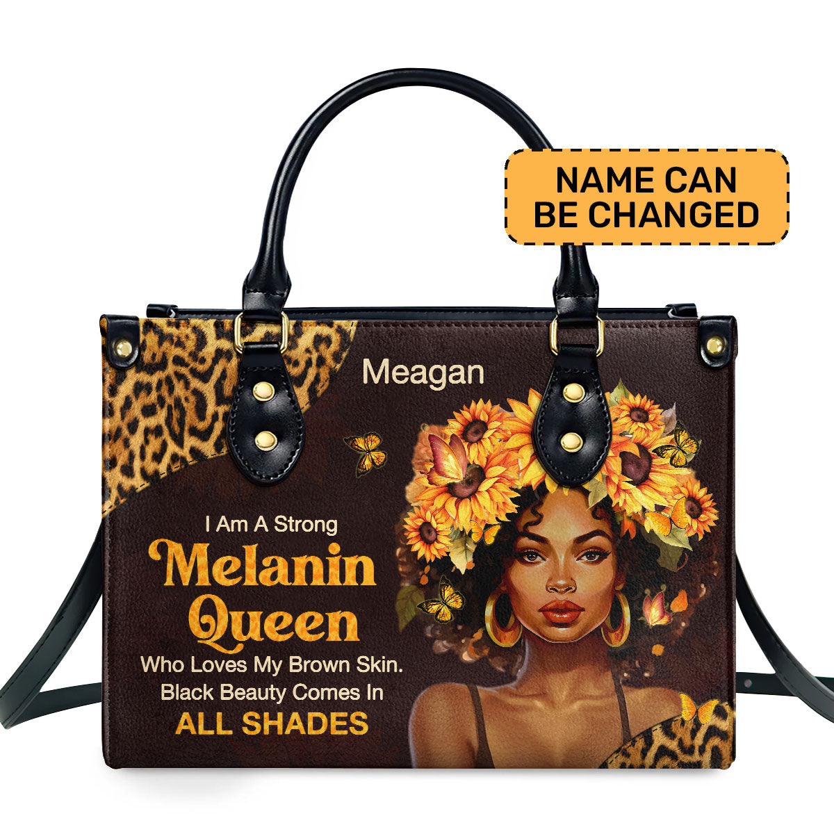 Black Beauty Comes In All Shades - Personalized Leather Handbag SB26
