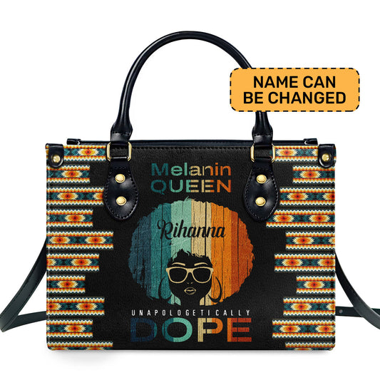 Melanin Queen - Personalized Leather Handbag SB31