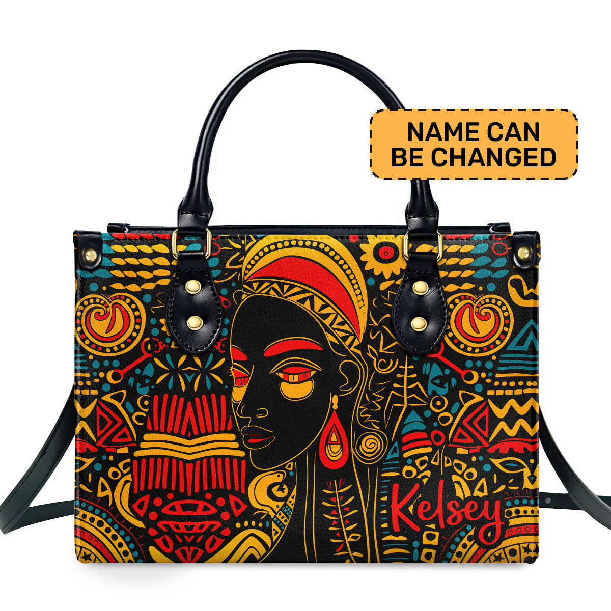African Culture - Personalized Leather Handbag With Unique Texture STB17