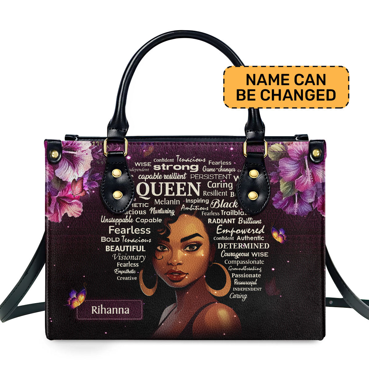 Black Queen - Personalized Leather Handbag SB37