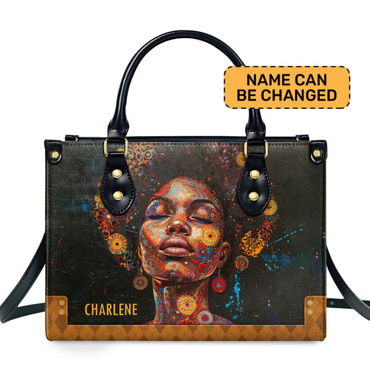 Afrocentrism 09 - Personalized Leather Handbag SBT09