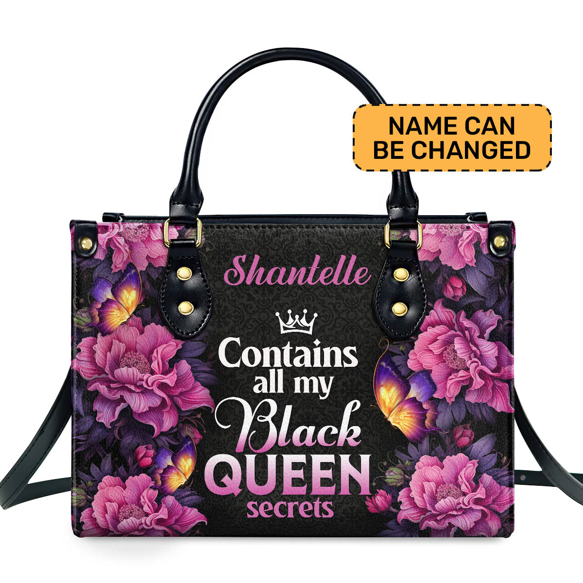 Black Queen Secrets - Personalized Leather Hand Bag STB77