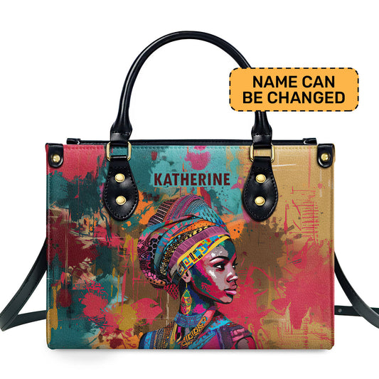 Afrocentrism 12 - Personalized Leather Handbag SBT12