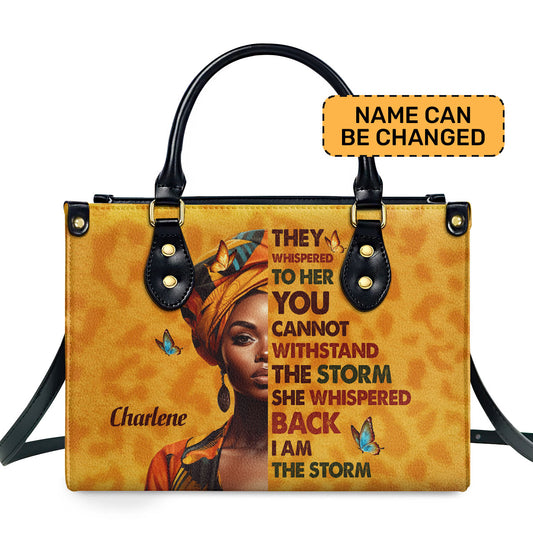 I Am The Storm - Personalized Leather Handbag SB23