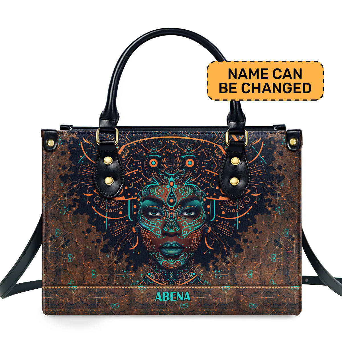 Afrocentrism 04 - Personalized Leather Handbag SBT04
