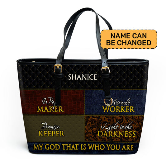 Way Maker - Personalized Leather Totebag MB51