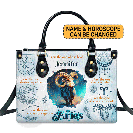 12 Zodiac Signs - Personalized Leather Handbag STB216