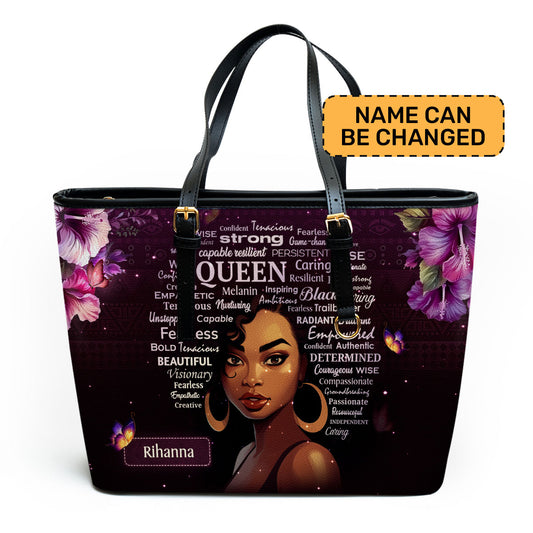 Black Queen - Personalized Leather Totebag SB37