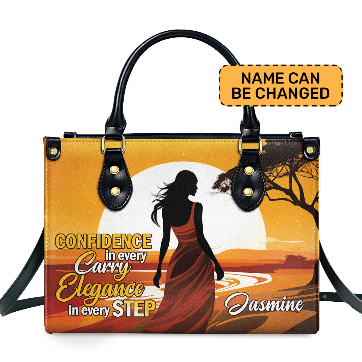 Confidence And Elegance - Personalized Leather Handbag SB304