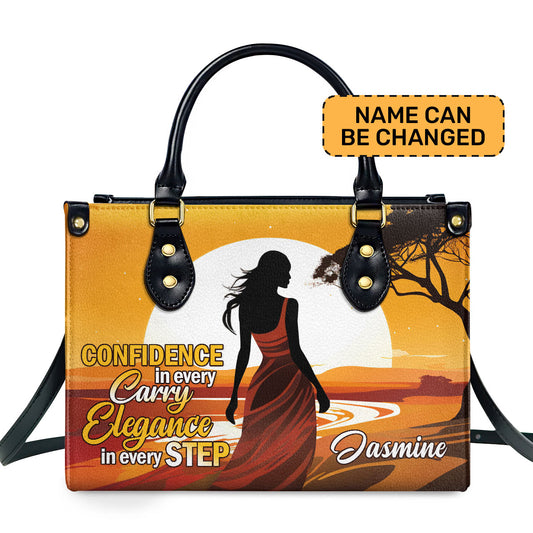 Confidence And Elegance - Personalized Leather Handbag SB304