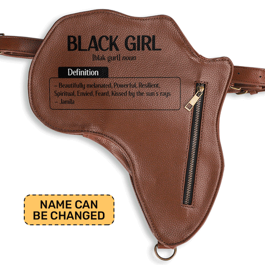 Black Girl/ King Definition - Personalized Africa Bag AB08