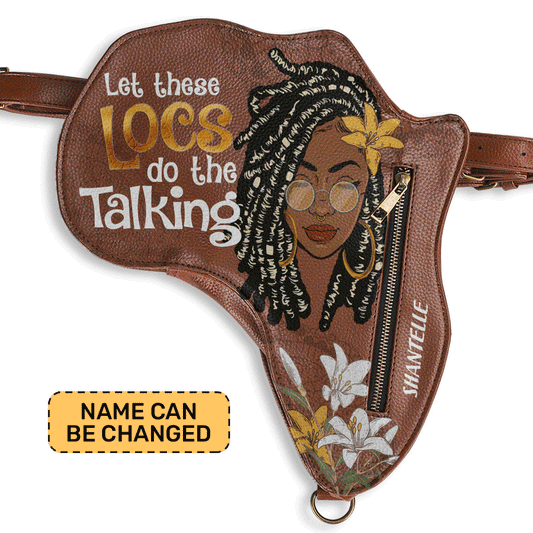 Let These Locs Do The Talking - Personalized Africa Bag AB07
