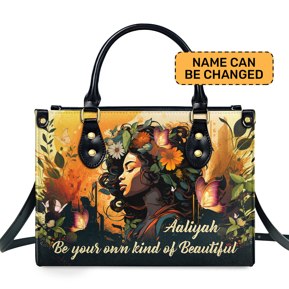 Be Your Own Kind Of Beautiful - Personalized Leather Hand Bag STB82