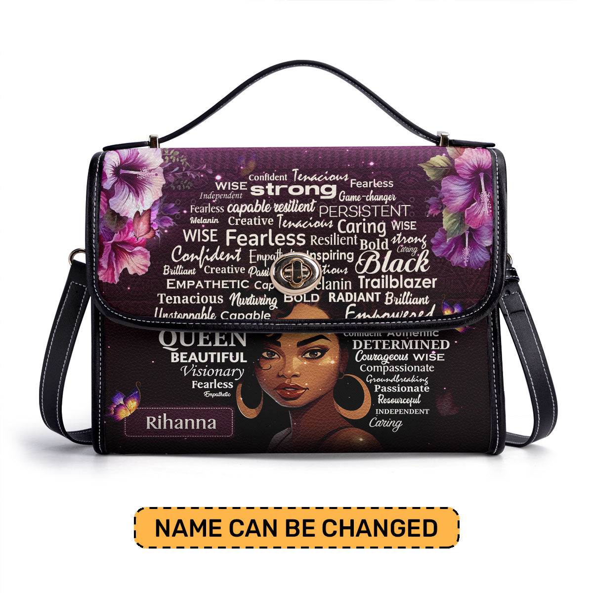Black Queen - Personalized Leather Satchel Bag SB37