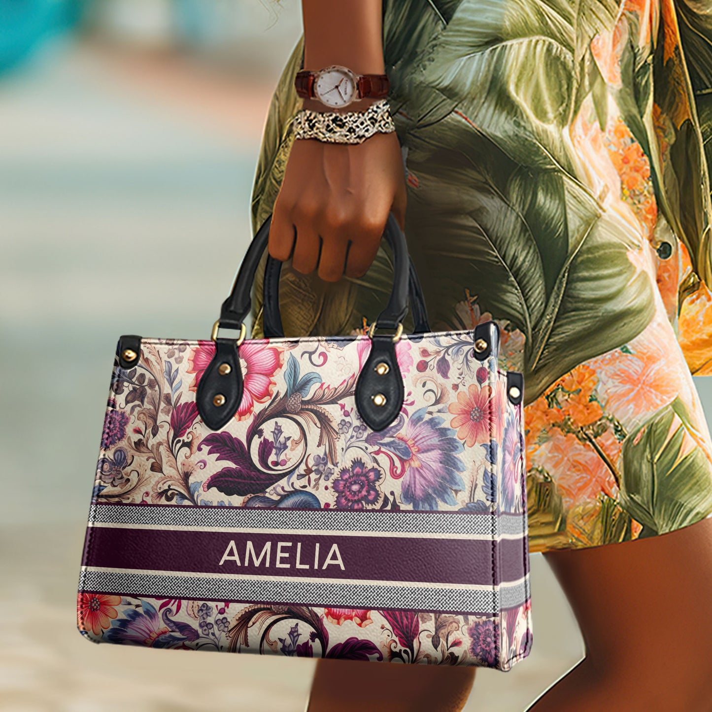 Special Bohemian - Personalized Leather Handbag STB136