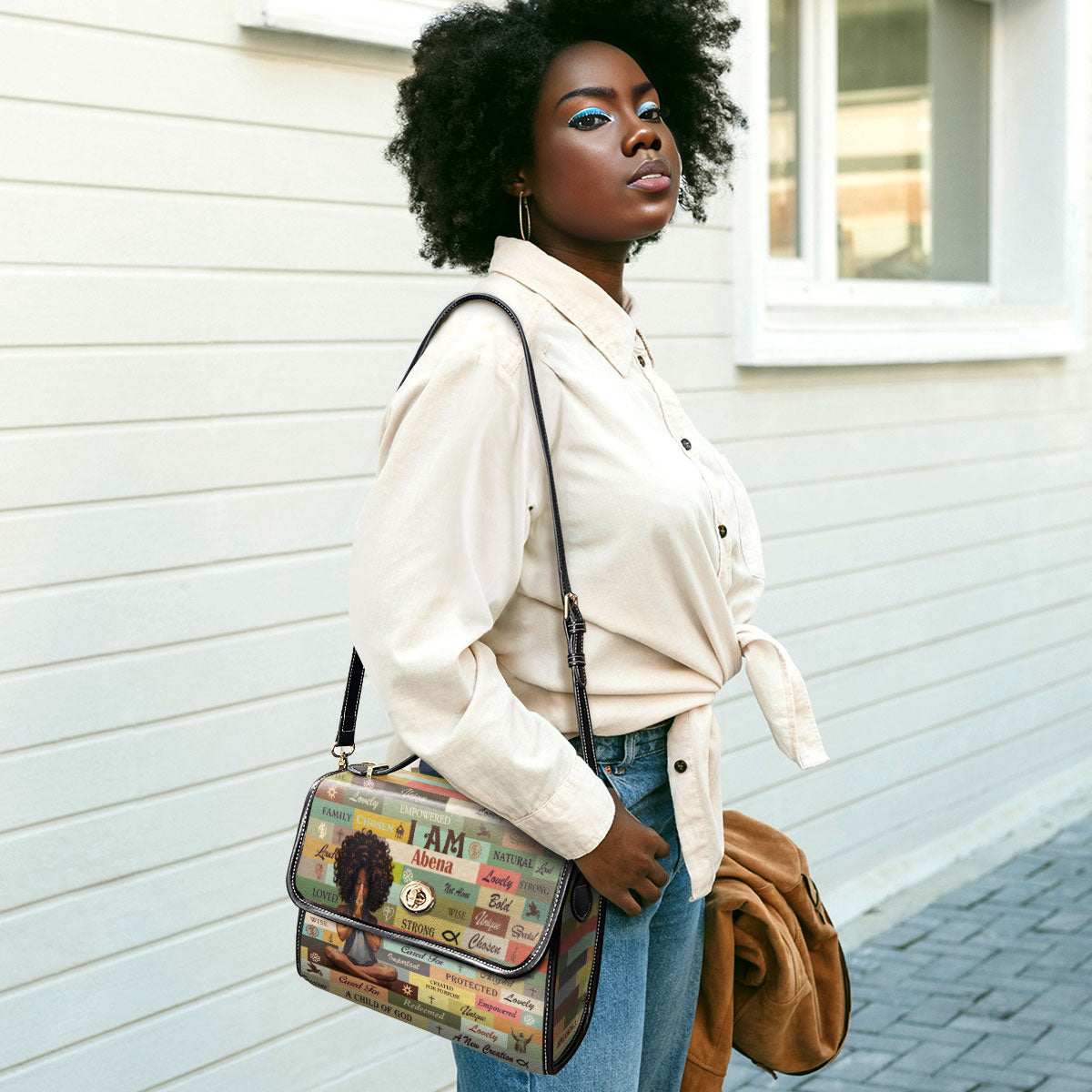 I Am Chosen - Personalized Leather Satchel Bag MB50