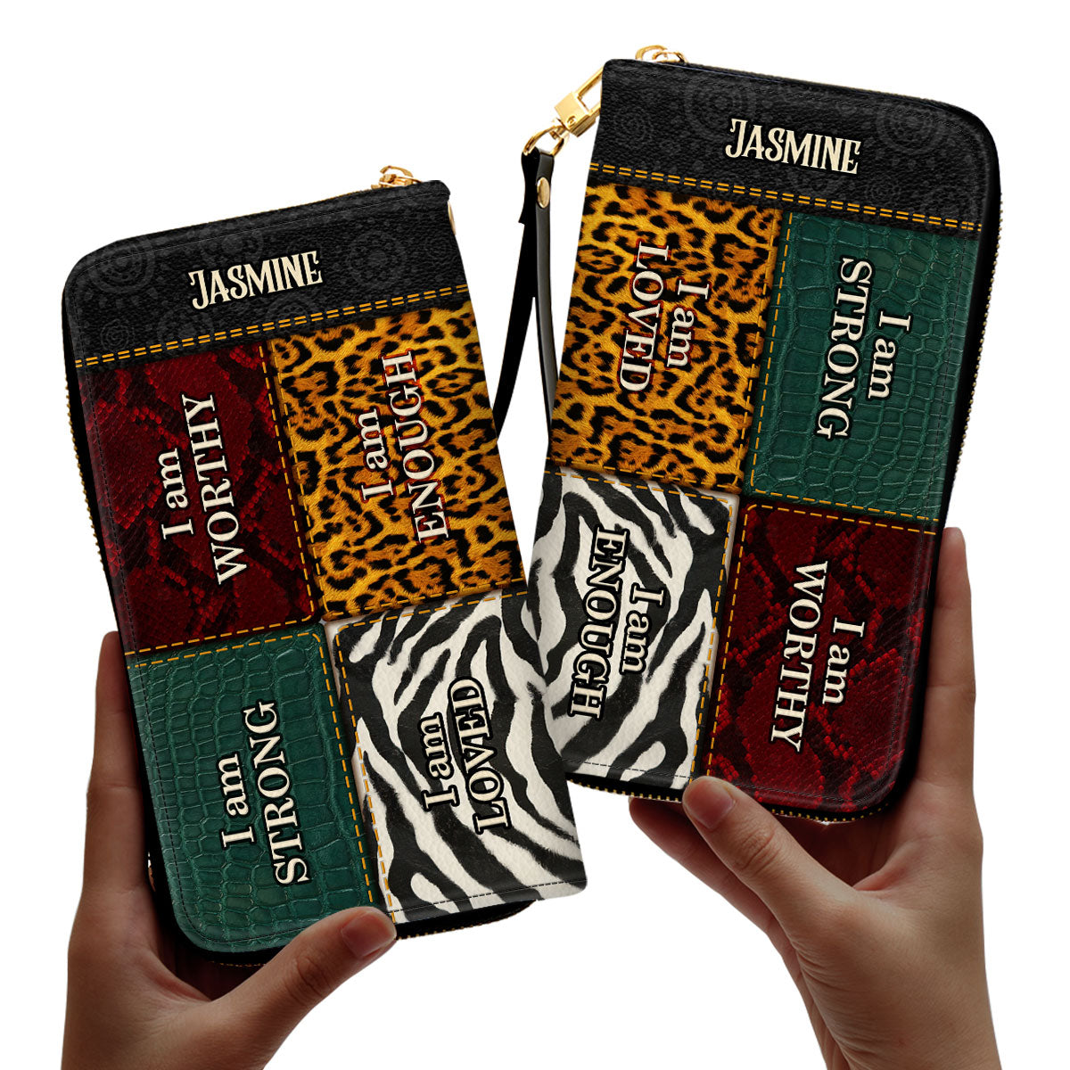 I Am Strong, I Am Worthy - Personalized Clutch Purse SB08