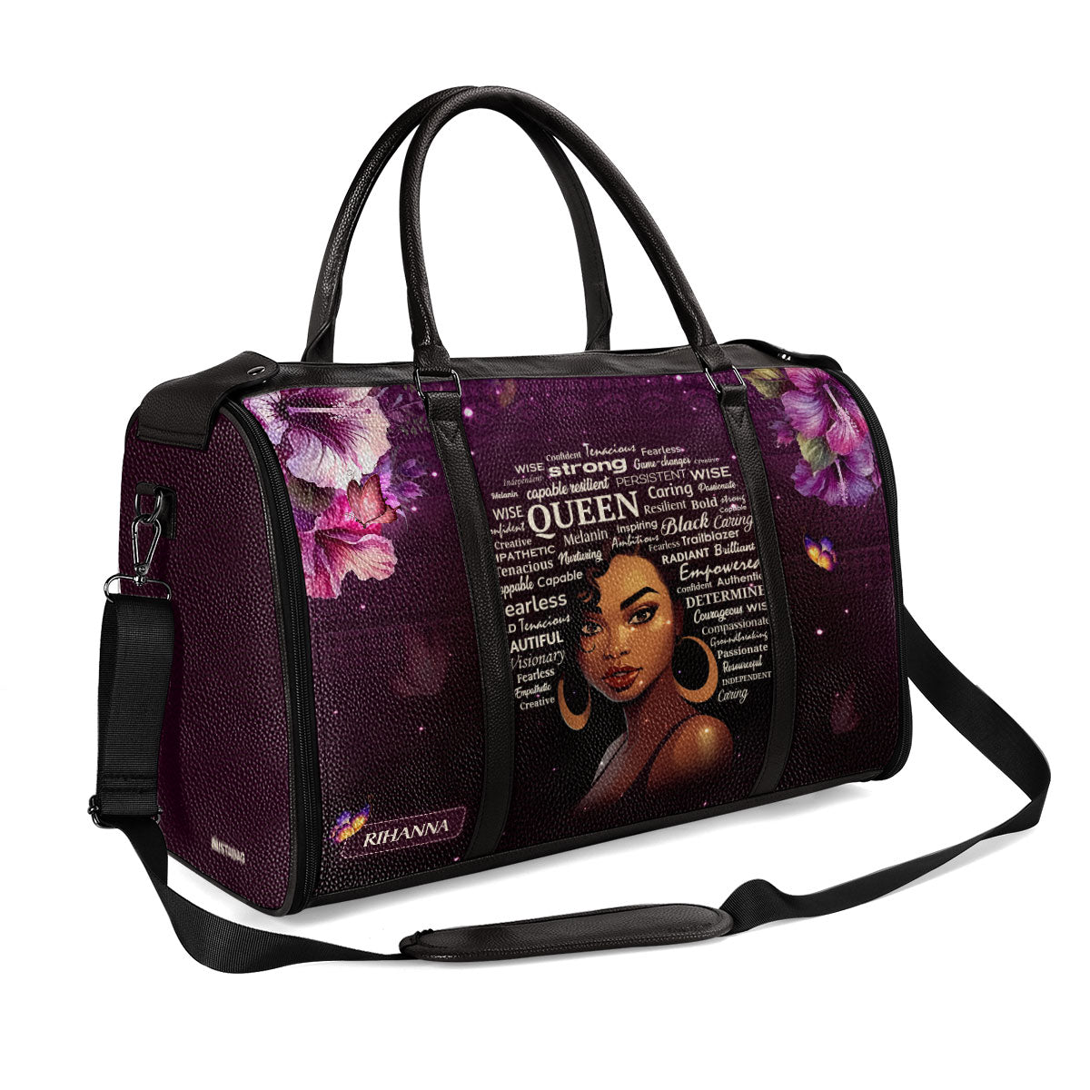 Black Queen - Personalized Leather Duffle Bag SB37