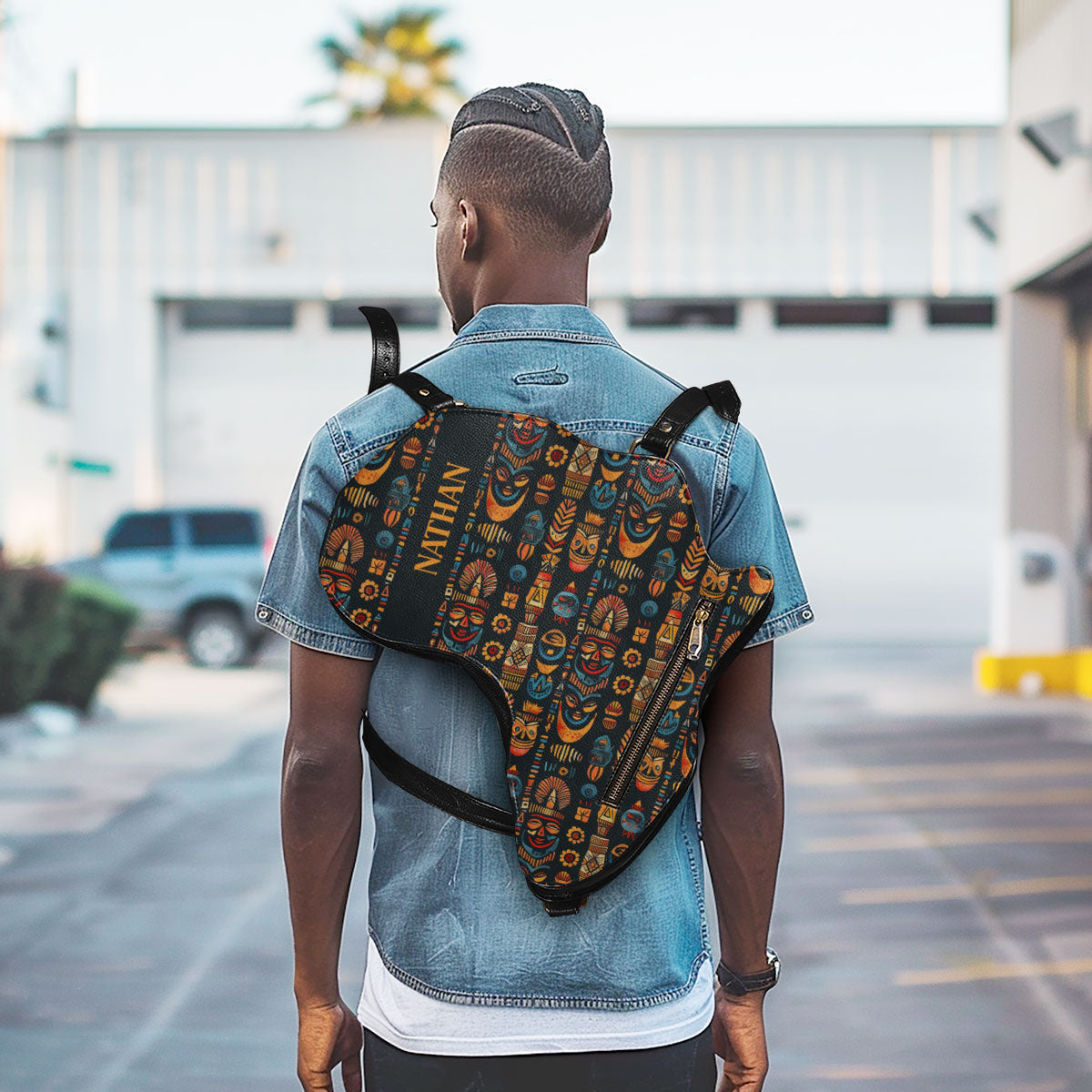 Africa Map 02 - Personalized Africa Bag SBT15