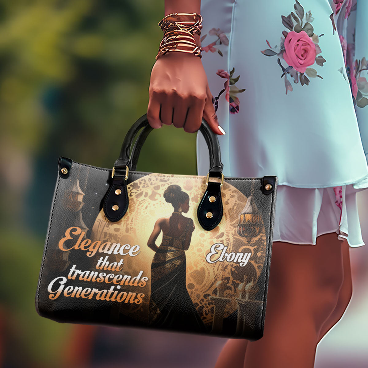 Elegance That Transcends Generations1 - Personalized Leather Handbag SB307a