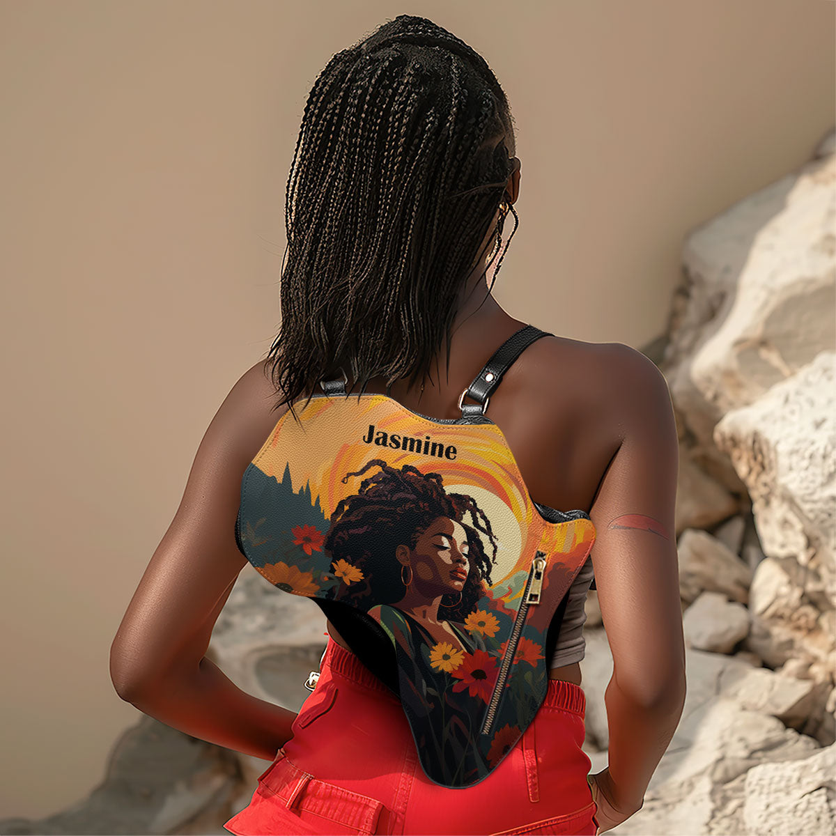 Sun And Flower - Personalized Africa Bag SBT989