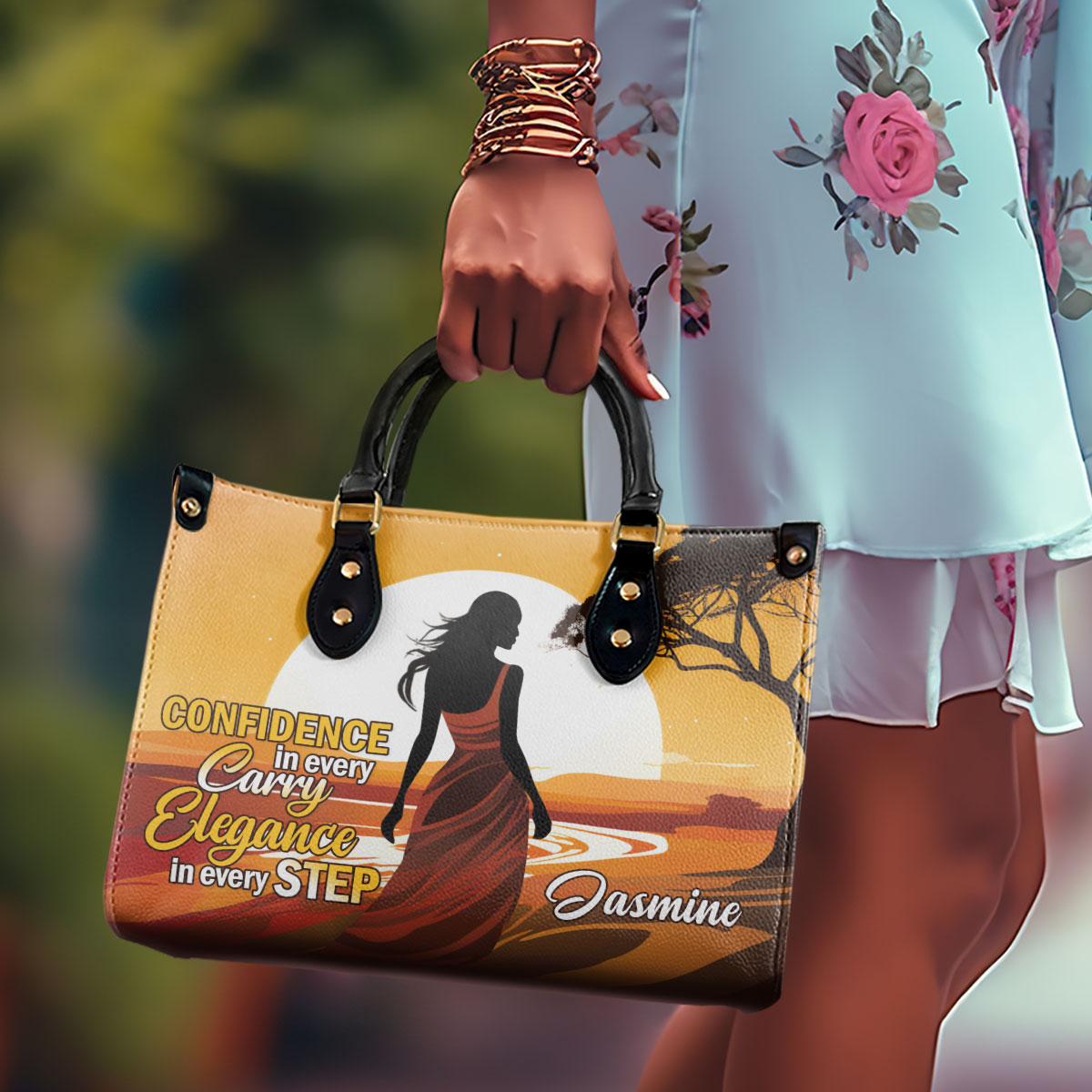 Confidence And Elegance - Personalized Leather Handbag SB304