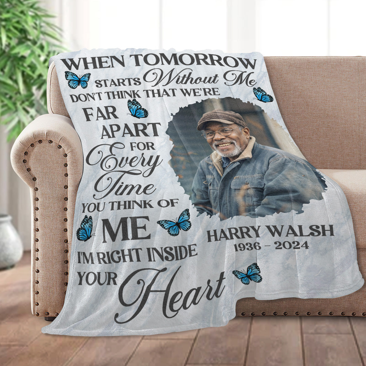 When Tomorrow Starts Without Me - Personalized Fleece Blanket