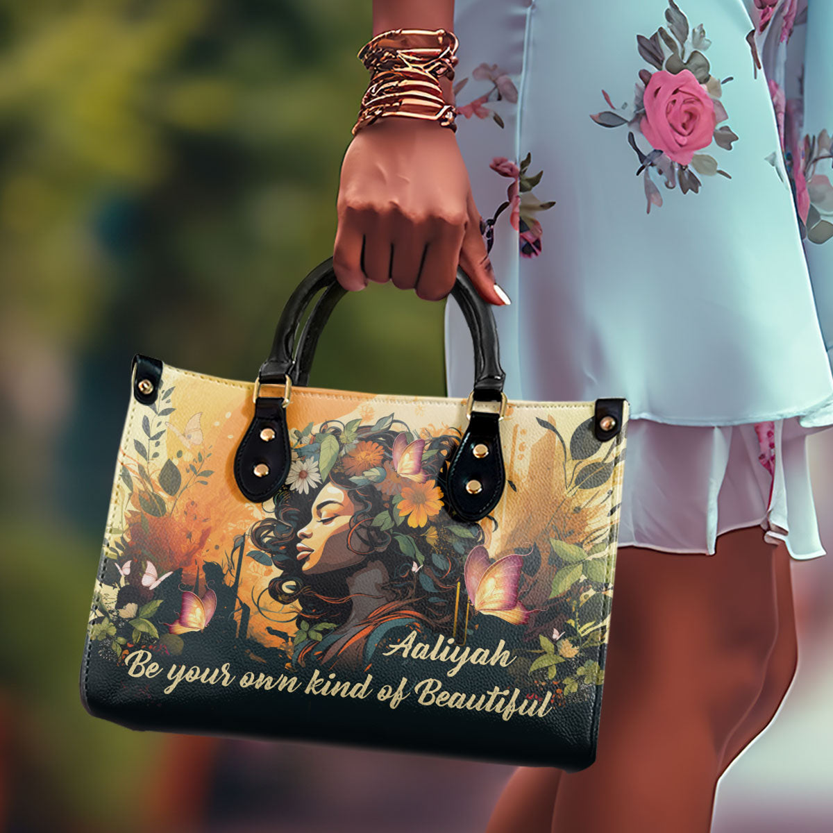 Be Your Own Kind Of Beautiful - Personalized Leather Hand Bag STB82