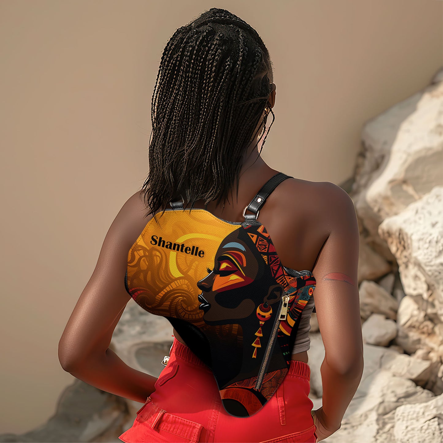 Black Heritage - Personalized Africa Bag SBT986