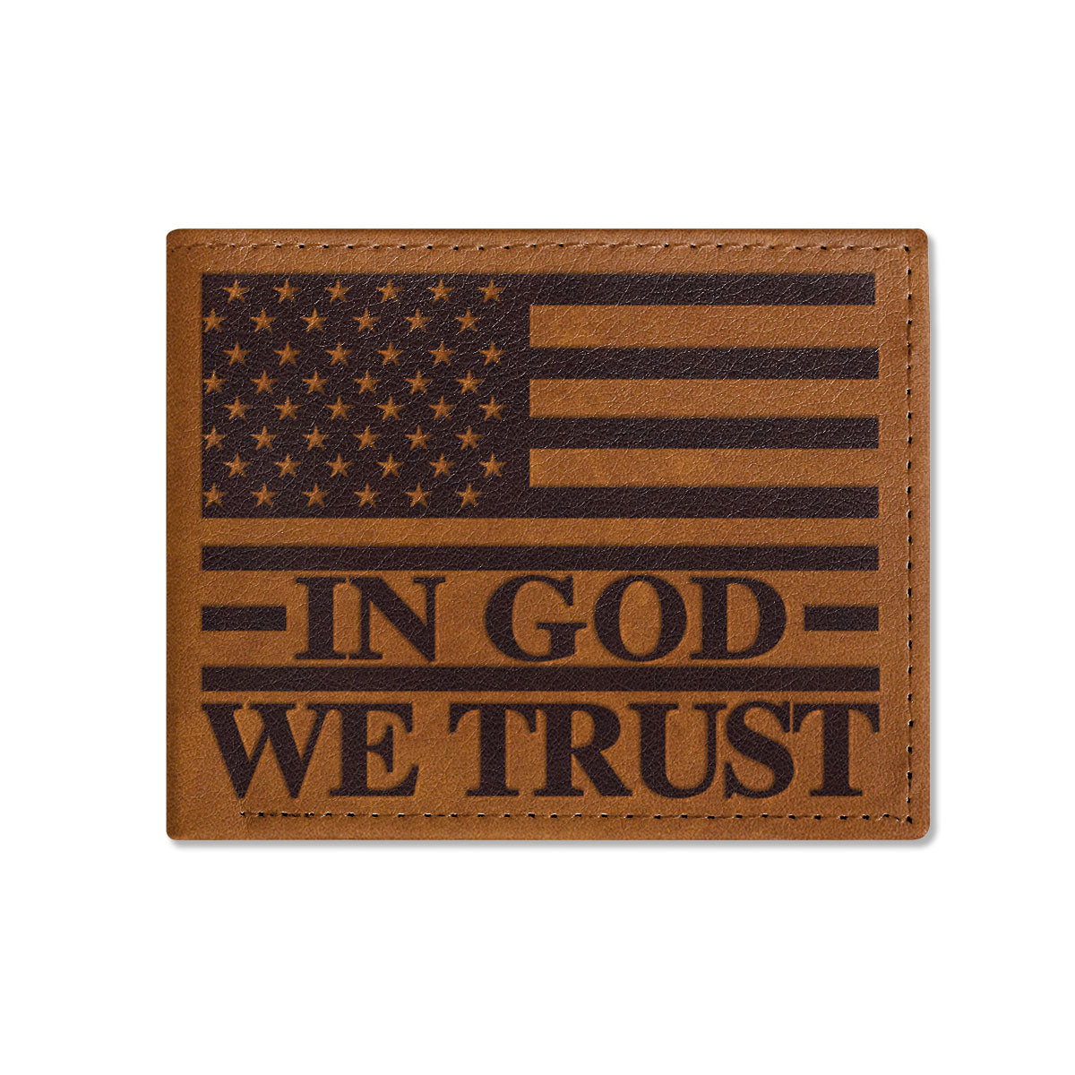 In God We Trust - Personalized Leather Folded Wallet SBLFWH859