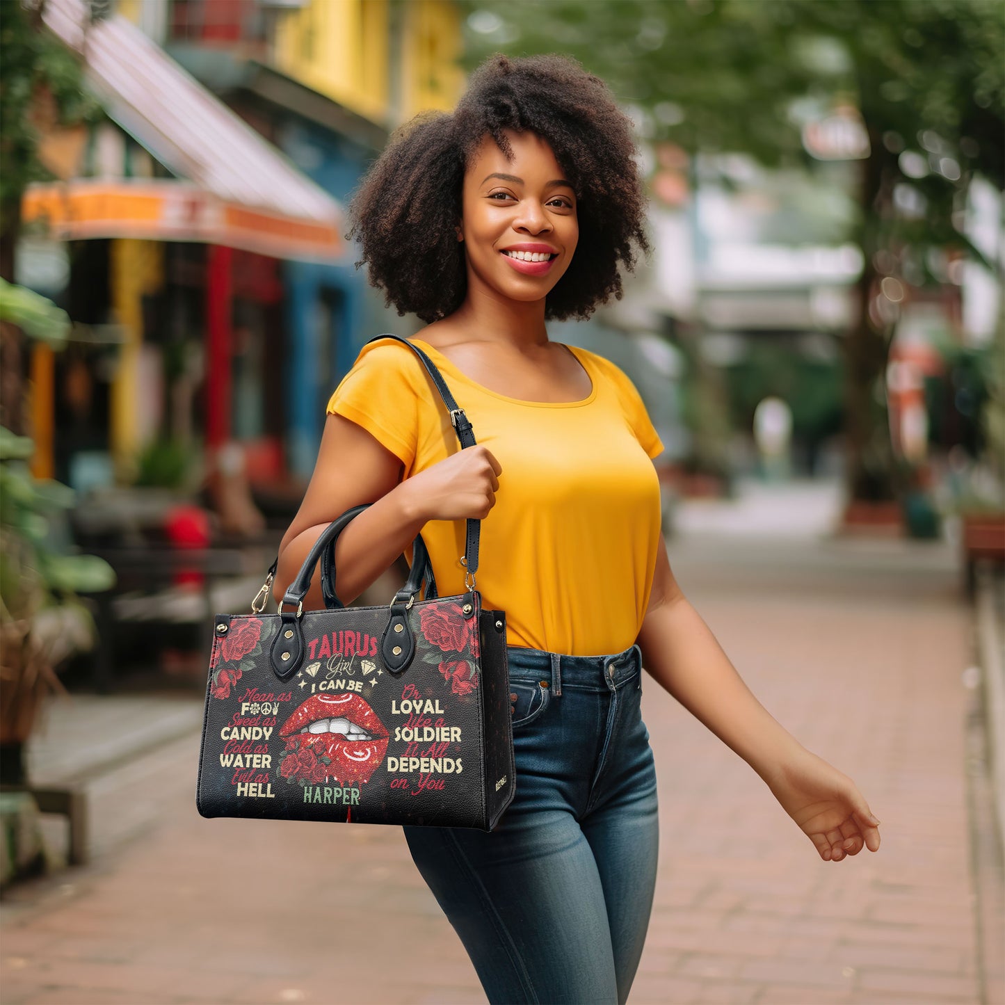 I Can Be Mean - Personalized Leather Handbag SBT37