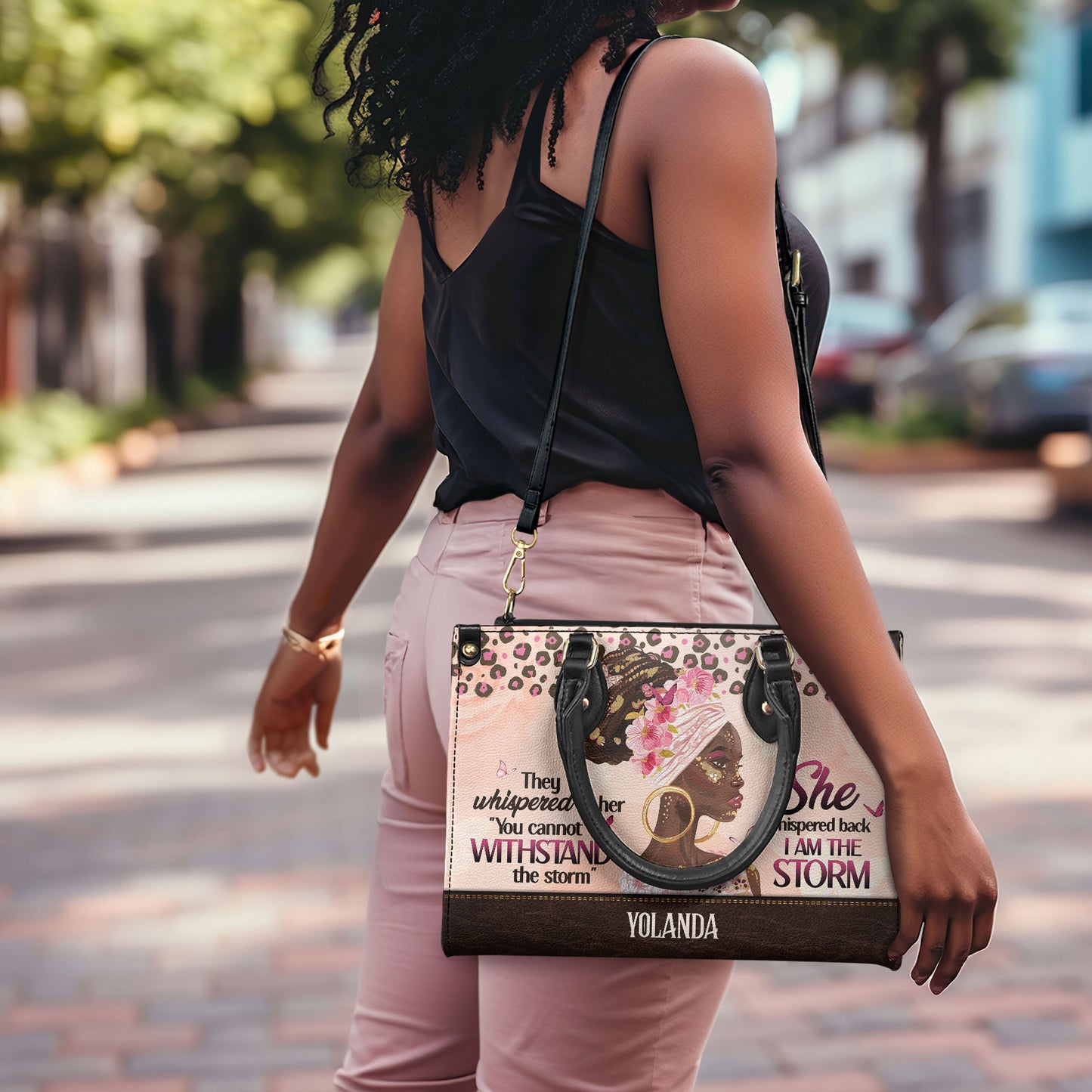 I Am The Storm - Personalized Leather Handbag SBHN02