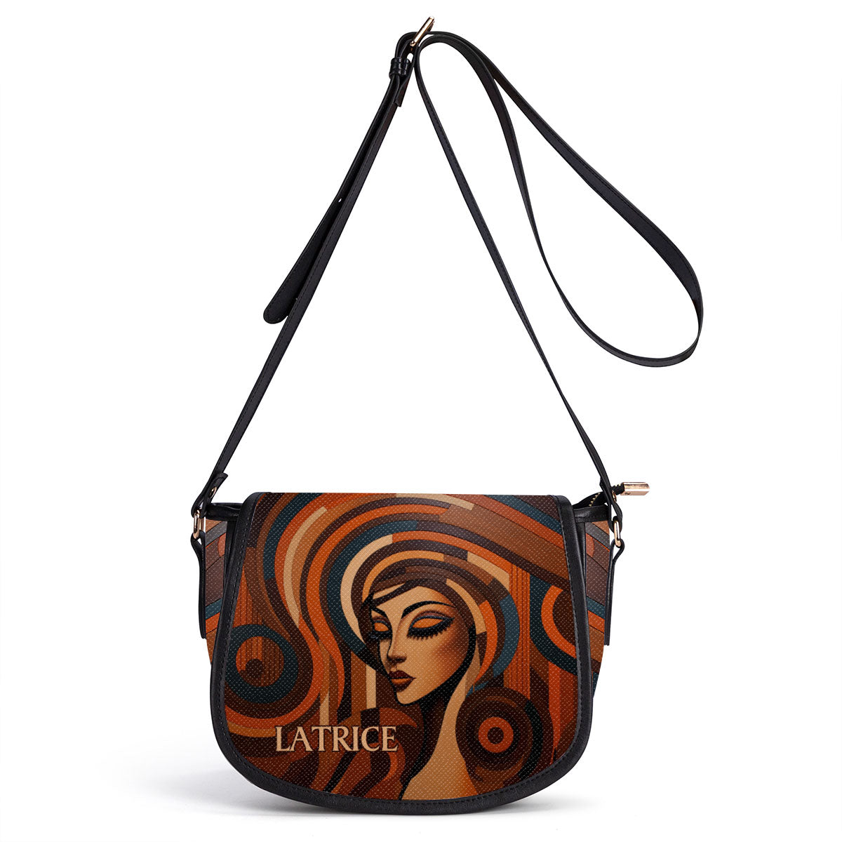 Harmony - Personalized Leather Saddle Cross Body Bag SB110