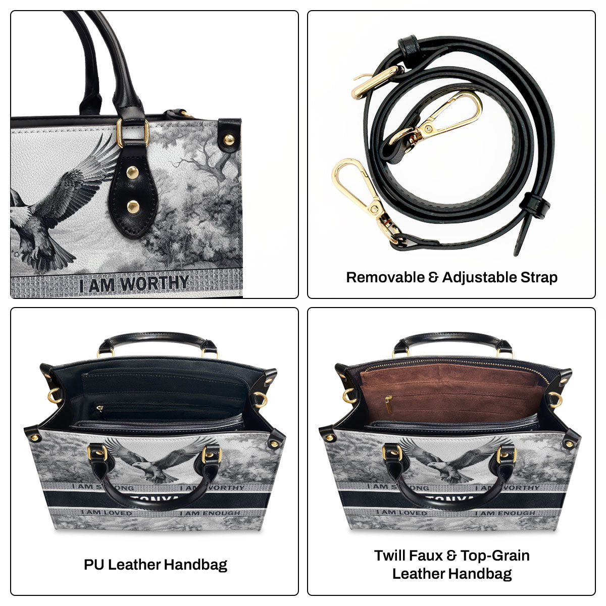 Eagle - Four Seasons - Personalized Leather Handbag STB123