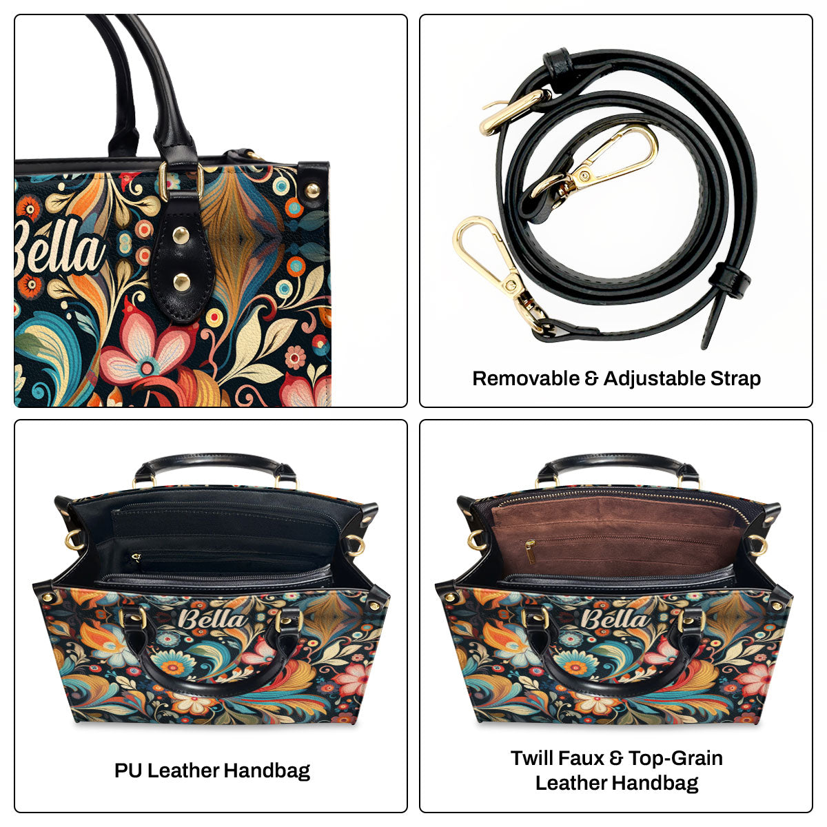 Effulgent - Personalized Leather Handbag STB132